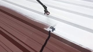 How to Paint a Barn Roof barn roofcoating metalroof roofpainting roofrestoration permakote [upl. by Ttereve]