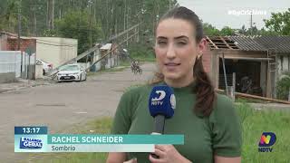 Tempestade em Sombrio provoca danos e atinge diversos bairros da cidade [upl. by Enneirdna149]