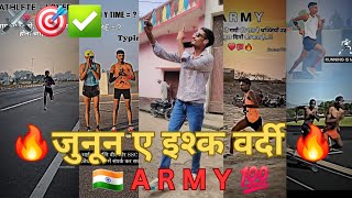 Indian Army motivation shayari  जुनून ए इश्क वर्दी  tik tok Instagram viral video armyvideo [upl. by Manara]