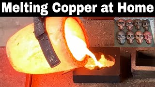 Melting Copper Wire at Home  Making Copper Art Skulls [upl. by Niwle]