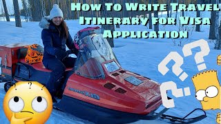 How To Write Travel Itinerary For Schengen Visa Application [upl. by Nij]