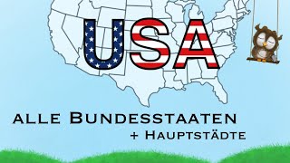 USBundesstaaten und Hauptstädte lernen [upl. by Llertrac]