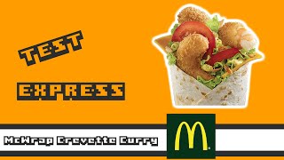 McWrap Crevette Curry  McDonalds  Test Express [upl. by Heck]