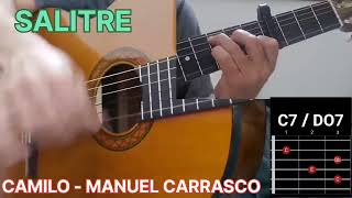 Cómo tocar SALITRE CamiloManuel Carrasco 🌻TUTORIAL GUITARRA 🌻 ACORDES Y RITMO [upl. by Eniamreg237]