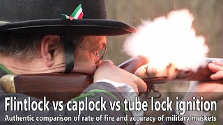 Flintlock versus caplock versus tube lock military musket  a triple mad minute challenge [upl. by Ecurb]