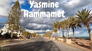 Yasmine Hammamet  Scenic Drive In Winter Tunisia 🇹🇳 4k 60FPS ياسمين الحمامات [upl. by Uolyram]