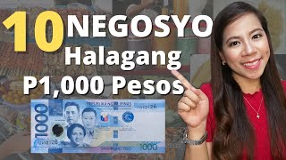 NEGOSYO SA HALAGANG 1000 PESOS I NEGOSYO NA MALIIT ANG PUHUNAN I TIPS AND IDEAS [upl. by Ursulette595]