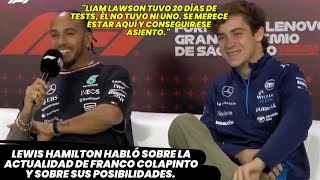 Lewis Hamilton habló sobre la actualidad de Franco Colapinto y sobre sus posibilidades F1 Radio [upl. by Lacie]