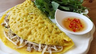 Banh Xéo  Crêpe vietnamienne au curcuma farcie au porc  Cooking With Morgane [upl. by Rosaleen866]