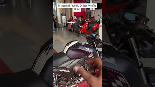 TVS Apache RTR 160 4V Dual Abs On Road Price tvsapachertr160 [upl. by Yelac]