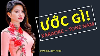 ƯỚC GÌ KARAOKE TONE NAM 4K [upl. by Millie]