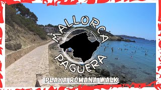 Spain Mallorca Paguera  Romana Beach Walk  August 2024 [upl. by Capriola325]