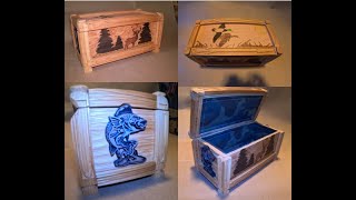 Laser Marquetry Woodturning CNC Carving and Layered Sculpting in a Hunting and Fishing Gift Box [upl. by Nahtonoj]