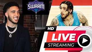 LIANGELO BALL LIVE GREENSBORO SWARM LIVE GELO MAKES PRO DEBUT LIVE bbbespnfs1lamelolonzo [upl. by Knight]