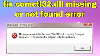 How to Fix comctl32dll Missing or Not Found Error in Windows 1011 [upl. by Yecart]