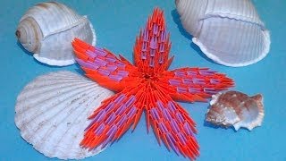 How to make a starfish 3D origami modular origami tutorial [upl. by Nikral]