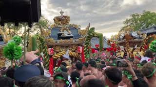 東山 木場 八家 神社境内練り合わせ 松原八幡神社 令和6年10月14日 [upl. by Abibah]