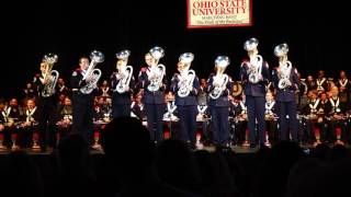 Ohio State Marching Band Baritone Cheers The Can Can at Band Concert 11 10 2016 [upl. by Iphlgenia626]