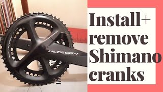 How to remove Shimano crankset  Trek Emonda crank installation [upl. by Denney]