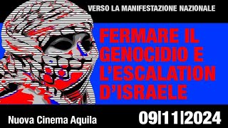 Assemblea nazionale verso la manifestazione nazionale fermare il genocidio e lescalation dIsraele [upl. by Aufmann367]