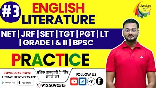 English Literature Practice Class 3  NET  JRF  SET  TGT  PGT  LT GRADE I amp II  BPSC [upl. by Oberon]