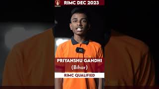 Priyanshu Gandhi Qualified RIMC Dec 2023 Exam  RIMC Coaching Patna  RIMC Coaching Center [upl. by Daryl]