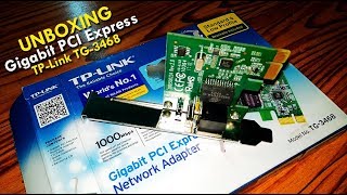 UNBOXING LAN Card Gigabit PCI Express Network Adapter TPLink TG3468 [upl. by Nbi511]