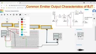 BJT Common Emitter Output Characteristics Virtual Lab in TinkerCAD [upl. by Zohar]