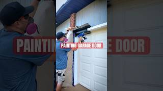 Painting Garage Door diy homeimprovement tools [upl. by Aihtela]