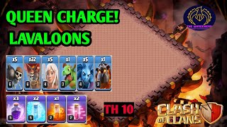 SERANGAN QC LAVALOONS STRATEGI TH 10 CLASH OF CLANS [upl. by Aitital]