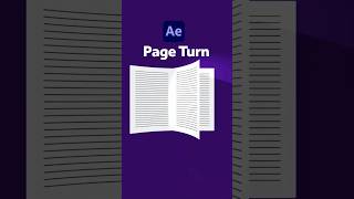 Animate a Page turn in after effectsshorts [upl. by Nyrtak]