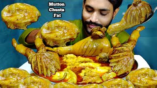 3 Kg Mutton Chusta amp Mutton Fat Curry Puri Eating Show 🔥 Spicy Goat Fat Curry 🍛 Mukbang [upl. by Einafpets]