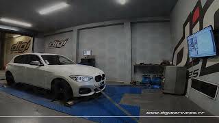 BMW 120I 184cv AUTO Reprogrammation Moteur  269cv Digiservices Paris 77 Dyno [upl. by Ardnik]