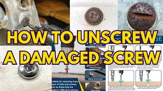 HOW TO UNSCREW A DAMAGED SCREW DO IT LIKE A PRO [upl. by Puglia]