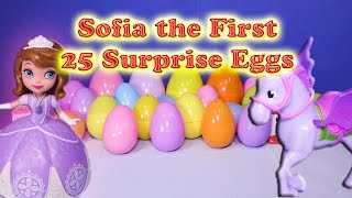 Opening Sofia the First toys and Surprise Eggs with the Assistant [upl. by Ogu]