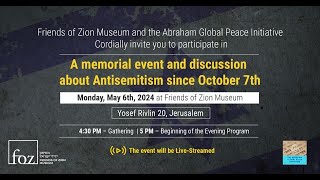 A memorial event and discussion about antisemitism [upl. by Enaenaj991]