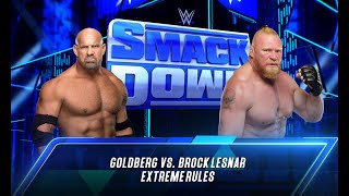 Goldberg vs Brock Lesnar WWE SmackDown Live Match [upl. by Nerty]