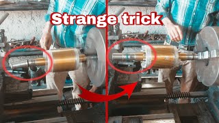 Fixing the crookedness of the electric motor shaft with a simple trick [upl. by Afira]