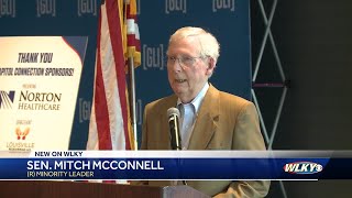 Sen Mitch McConnell delivers speech at GLI event in Louisville [upl. by Nonarb]