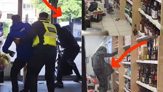 Drama at Tesco Staff and Security Tackle Thieves Full Video [upl. by Sydelle]