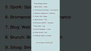 Portmanteau WordPlay LanguageLovers FunWithWords CreativeLanguage shorts highlight trending [upl. by Erbes]