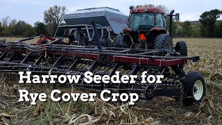 Seeding Cover Crops with an Air Seeder and Rolling Harrow  Practical Cover Croppers [upl. by Minny]