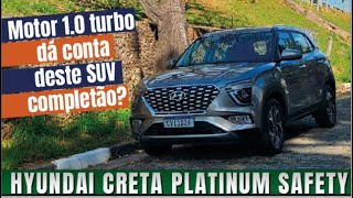 AVALIAÇÃO – Creta Platinum Safety se destaca como SUV completo com motor 10 turbo [upl. by Rogergcam]