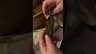 Unboxing Louis Vuitton Porte Cles Monogram Coffee Cup Bag Charm Key Holder [upl. by Magel]