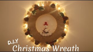 DIY Hessian Christmas Wreath  No Sew  Tutorial [upl. by Lamiv]