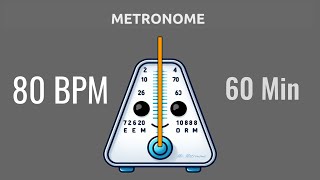 80 BPM Metronome  60 Minutes [upl. by Esinal712]