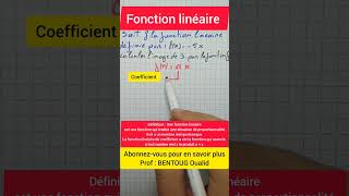 Fonction linéaire  image  maths [upl. by Firestone528]