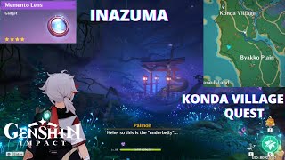 Konda Village and Memento Lens Quest INAZUMA  GENSHIN IMPACT  Guide [upl. by Xela]