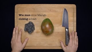 wie man richtig EINE MANGO SCHÄLT Lifehack  Tutorial [upl. by Aderb359]