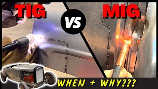 TIG vs MIG Welding Sheet Metal  How amp When to Use Them Roadster Hood  Cowl Part 3 [upl. by Enniroc175]